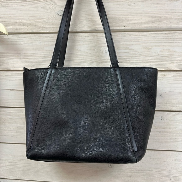 Michael Kors Pebbled Leather Black Tote Bag - Picture 5 of 10